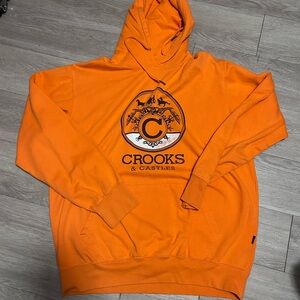 Crooks & Castles Orange Logo Pullover Hoodie